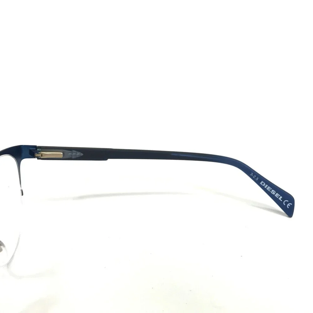 Diesel Eyeglasses Frames DL5158 Col.091 Blue Round Half Rim 52-19-145